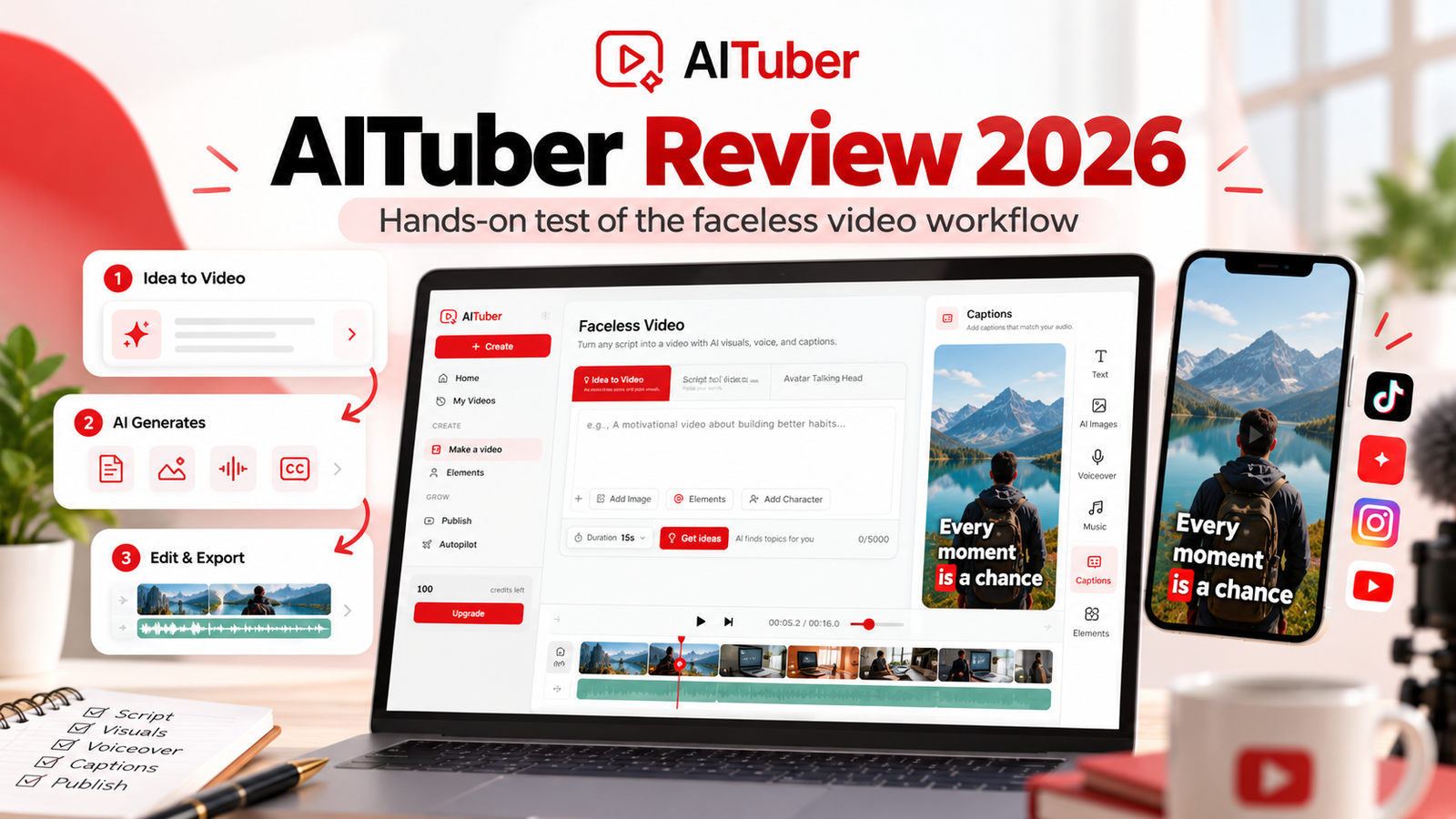 AITuber Review 2026: Is It Worth It for Faceless YouTube & TikTok Videos?