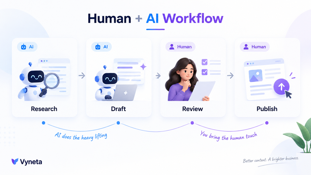 Human and AI Workflow for Small Business – Vyneta