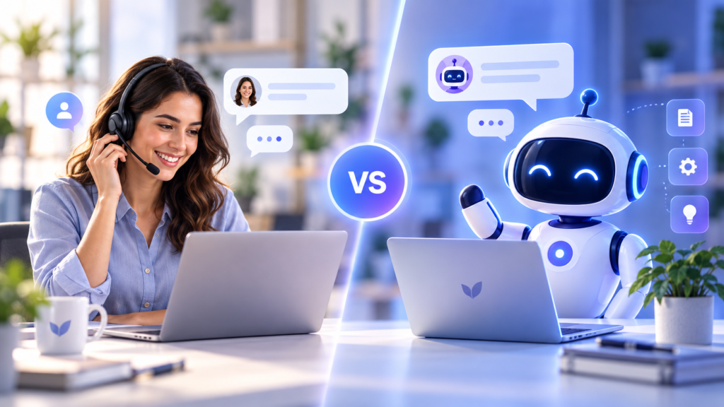 Live chat vs AI chatbot for small businesses