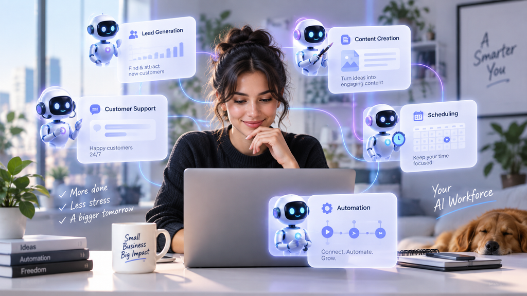 AI workforce for small businesses with content support lead generation scheduling and automation