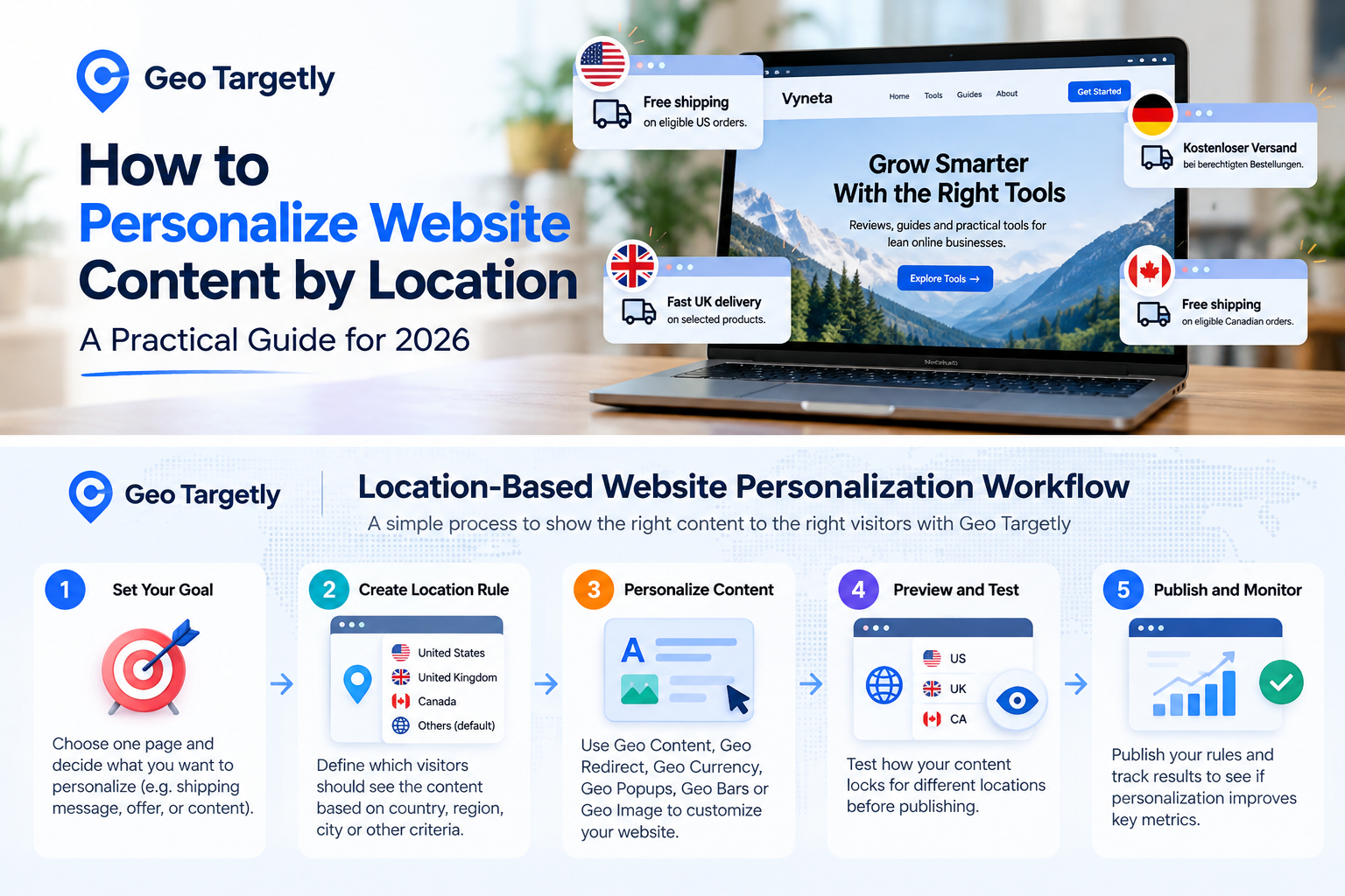 How to Personalize Website Content by Location With Geo Targetly